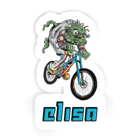 Downhill Biker Sticker Elisa Image