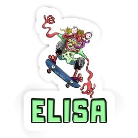 Skateboarder Sticker Elisa Image