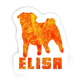 Sticker Elisa Pug Image