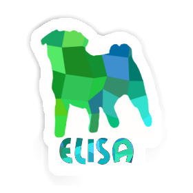 Elisa Sticker Pug Image