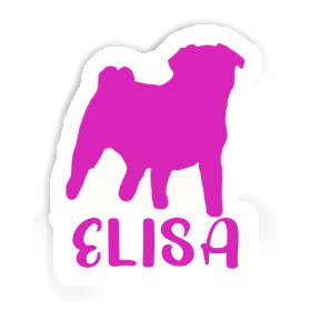 Elisa Sticker Pug Image