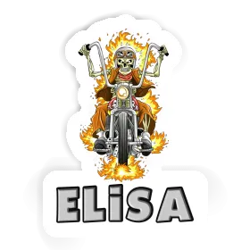 Motorbike Rider Sticker Elisa Image