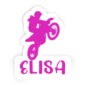 Elisa Autocollant Motocrossiste Image