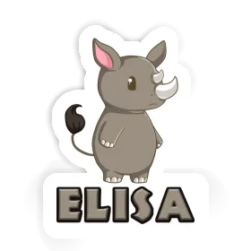 Rhinoceros Sticker Elisa Image