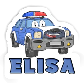 Sticker Elisa Police Car Image