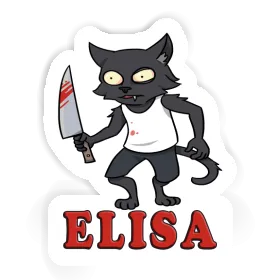 Elisa Aufkleber Psycho-Katze Image