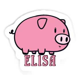 Elisa Autocollant Cochon Image