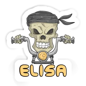 Elisa Sticker Motorcycle Rider Image