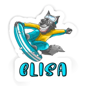 Autocollant Snowboardeur Elisa Image