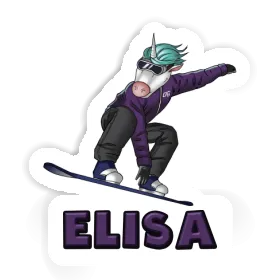 Snowboarderin Sticker Elisa Image