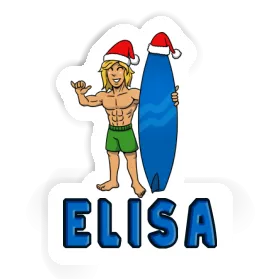 Weihnachtssurfer Sticker Elisa Image