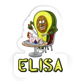 Elisa Autocollant Avocat Image