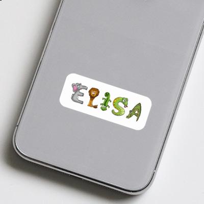 Elisa Sticker Animal Font Laptop Image