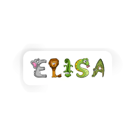 Elisa Sticker Animal Font Laptop Image