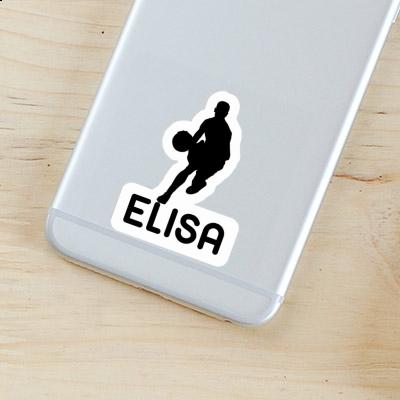 Elisa Sticker Basketball Player Notebook Image