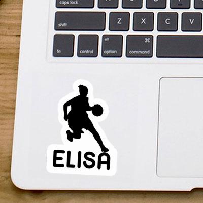 Aufkleber Basketballspielerin Elisa Laptop Image