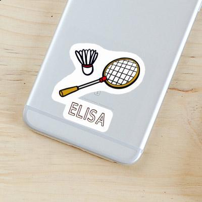 Elisa Sticker Badminton Racket Laptop Image