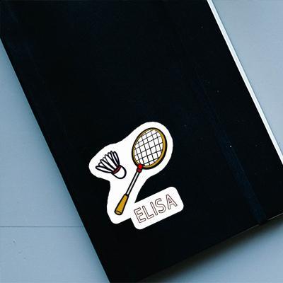 Elisa Sticker Badminton Racket Notebook Image