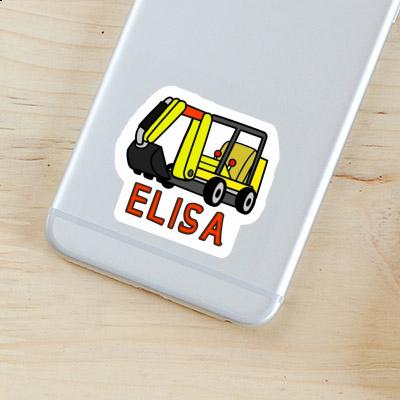 Sticker Elisa Mini-Excavator Notebook Image