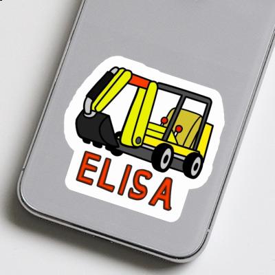 Sticker Elisa Mini-Excavator Laptop Image