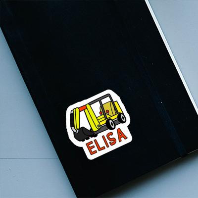 Sticker Elisa Mini-Excavator Notebook Image