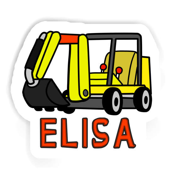 Sticker Elisa Mini-Excavator Notebook Image