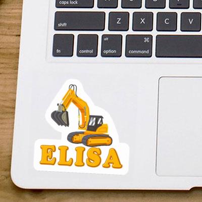 Sticker Excavator Elisa Notebook Image