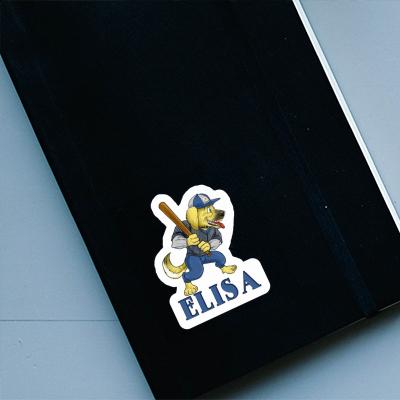 Elisa Sticker Baseball Dog Image