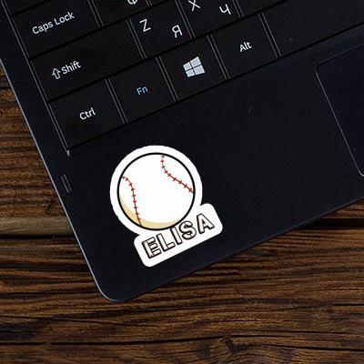 Balle de baseball Autocollant Elisa Laptop Image