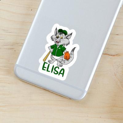 Elisa Sticker Baseball Cat Image