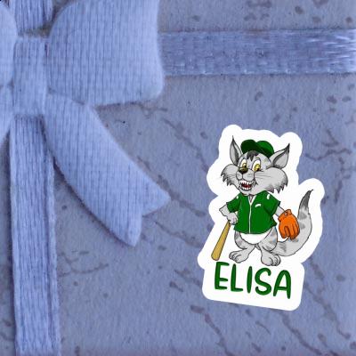 Elisa Sticker Baseball Cat Notebook Image