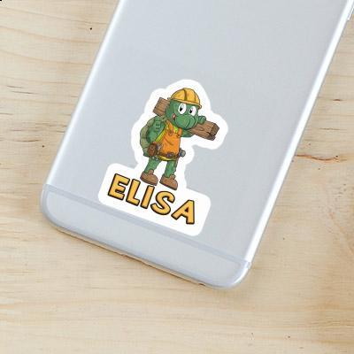 Sticker Construction worker Elisa Notebook Image