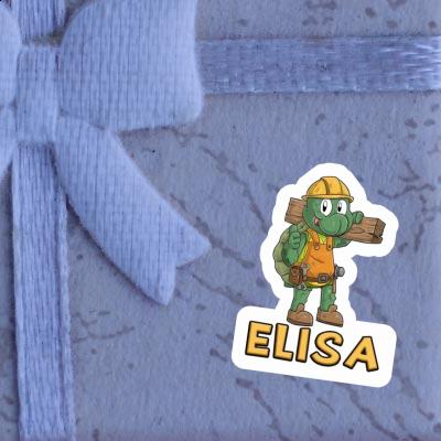 Sticker Construction worker Elisa Notebook Image