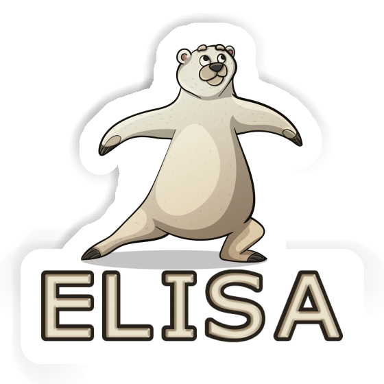 Yoga Bear Sticker Elisa Laptop Image