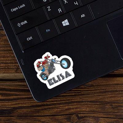 Sticker Biker Elisa Laptop Image