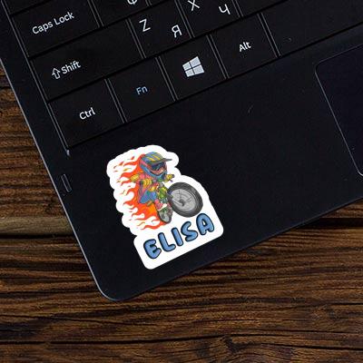 Freeride Biker Sticker Elisa Laptop Image