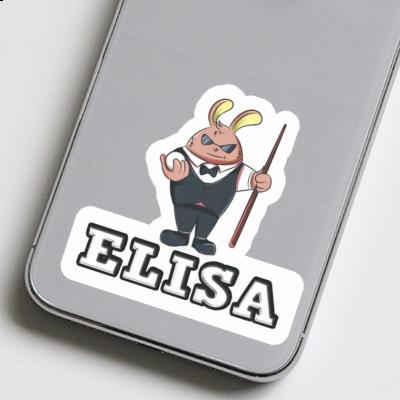 Sticker Billiard Player Elisa Notebook Image