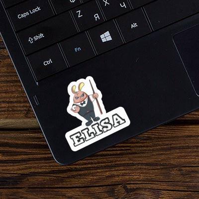 Sticker Billiard Player Elisa Laptop Image