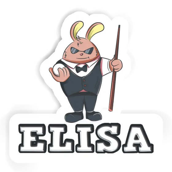 Aufkleber Billardspieler Elisa Image