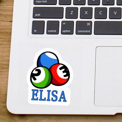 Sticker Elisa Billiard Ball Laptop Image