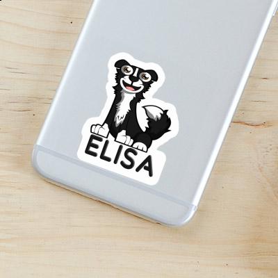 Sticker Elisa Border Collie Laptop Image