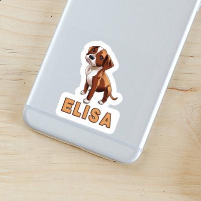 Sticker Boxer Dog Elisa Laptop Image