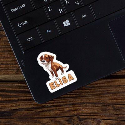 Sticker Boxer Dog Elisa Notebook Image