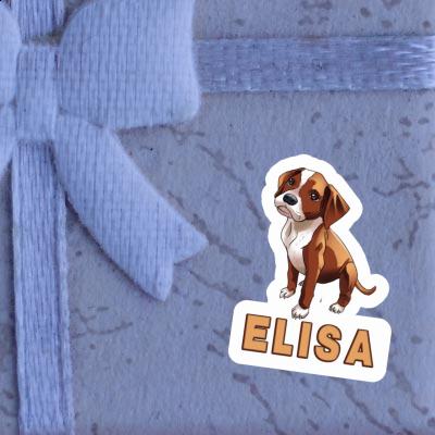 Sticker Boxer Dog Elisa Notebook Image