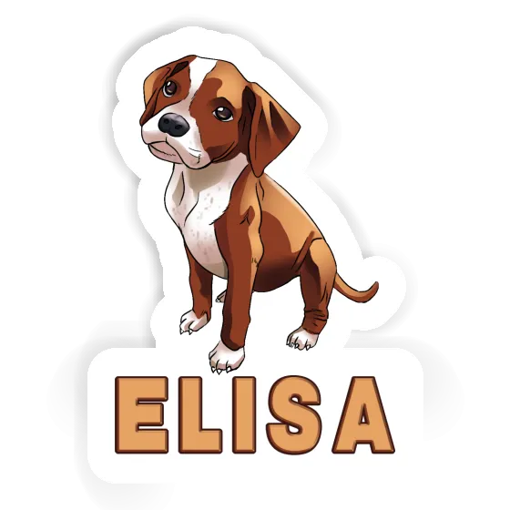 Sticker Boxer Dog Elisa Image