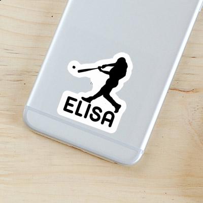 Sticker Baseball Player Elisa Laptop Image