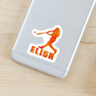 Sticker Elisa Baseball Player Laptop Image