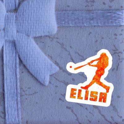 Elisa Sticker Baseballspieler Notebook Image