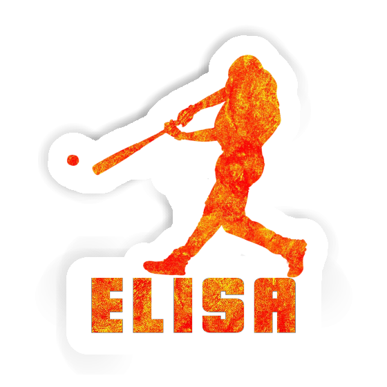 Sticker Elisa Baseball Player Image