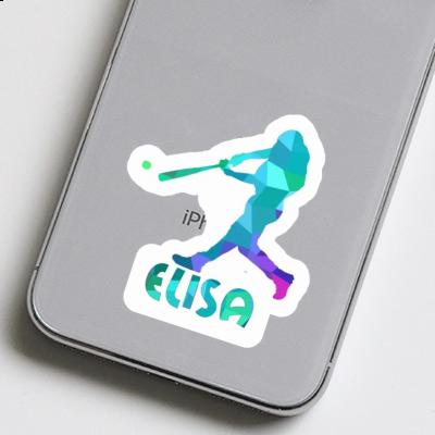 Elisa Sticker Baseball Player Laptop Image